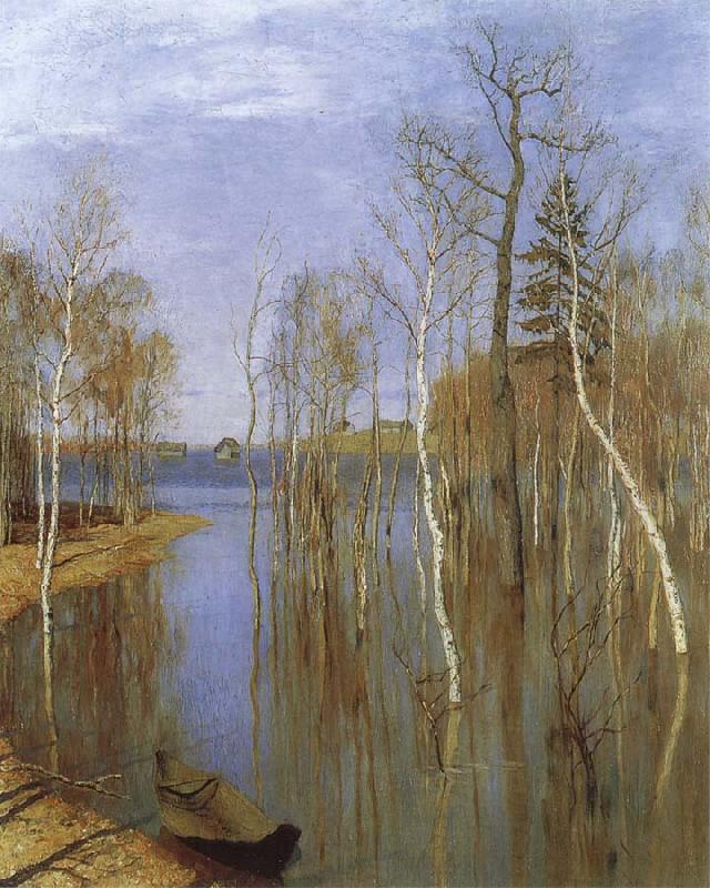 Isaac Levitan Spring,Flood Water France oil painting art